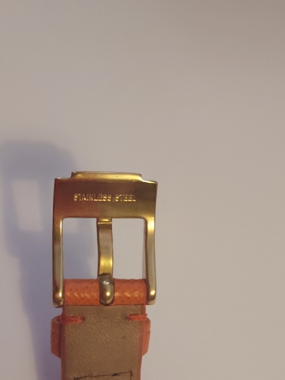 Michael Kors Watch Large Face Gold And Orange Leather Band - Picture 9 of 16